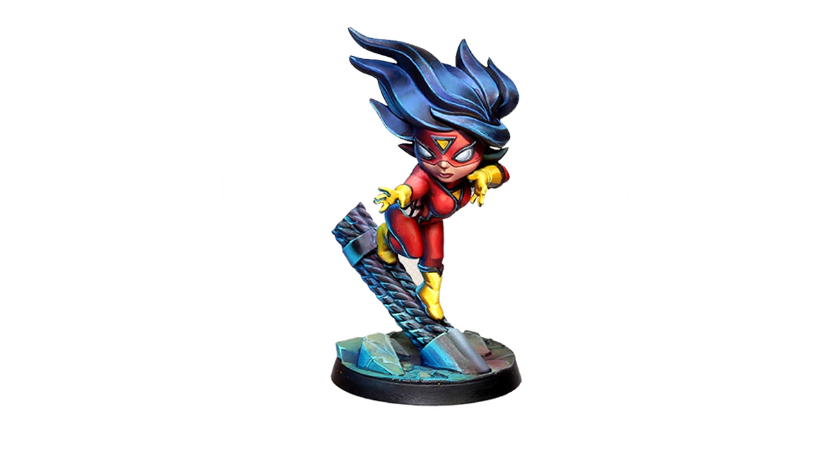 Marvel United - La miniatura di Spider-Woman dipinto da BigChild Creations